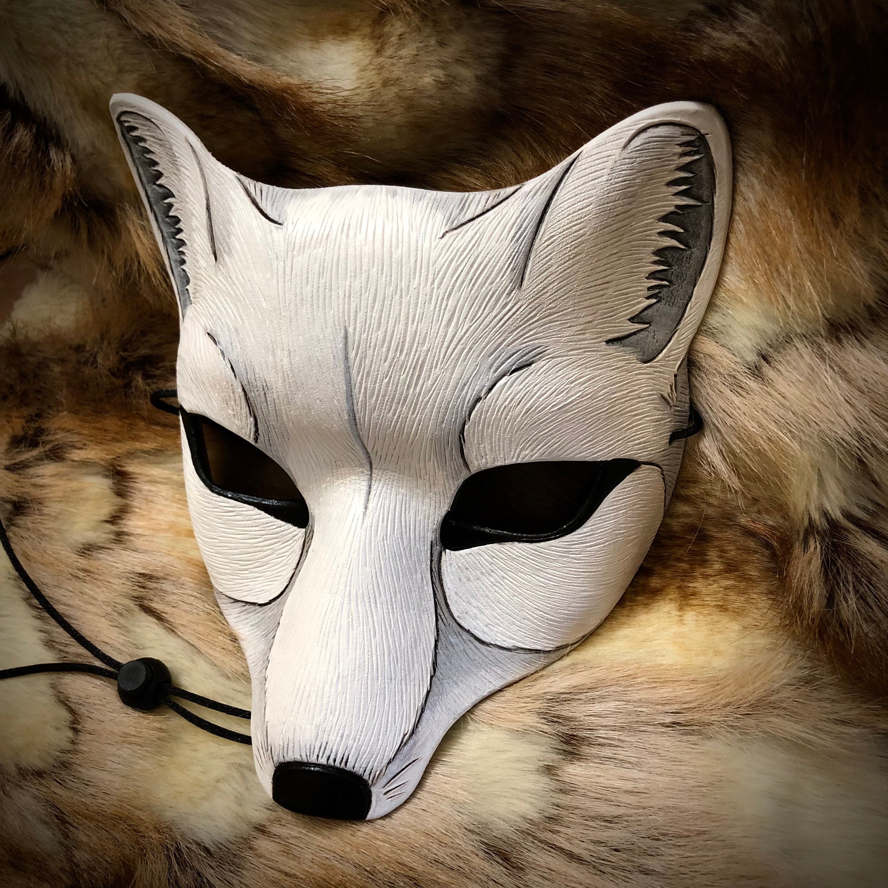 Marble fox 4.0 <3 (4th marble fox mask I have made) #foxmask #catmask # therian in 2023