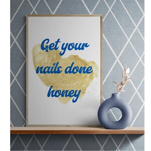 Faça suas unhas | Arte de parede para salão de beleza | Decoração de salão de beleza | Pôster para impressão | Download digital