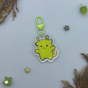 Glorp Alien Cat keychain