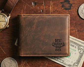 Portefeuille RFID pour homme personnalisé Australie | Porte-billets en cuir gravé personnalisé | Cadeau pour garçons d'honneur | Cadeau de 21 ans, petit ami