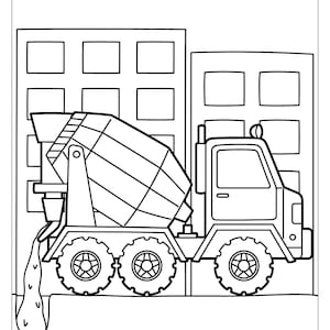 24 coloriages de véhicules mignons les plus vendus - Coloriages pour adultes et enfants à imprimer au format numérique, téléchargement immédiat au format PDF