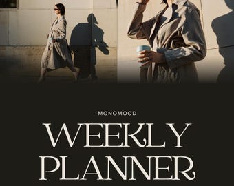 Planificador semanal editable / Imprimible, digital / Planificador semanal PDF / Organizador semanal / Plantilla de lista de tareas semanales / Plan semanal / Plan semanal