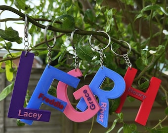 Gepersonaliseerde 3D-geprinte naamsleutelhanger