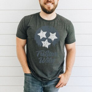 Tristar Wild Shirt Tennessee Tristar Tee Tennessee State Map Shirt with Tennessee Flag Graphic Tee Tennessee Apparel for Men Gift Shirt