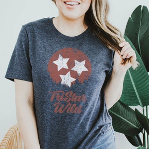 Tristar Wild Shirt Tennessee Tristar Tee Tennessee State Map Shirt with Tennessee Flag Graphic Tee Tennessee Apparel for Men Gift Shirt
