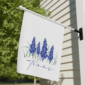 Texas Bluebonnet Garden Flag TX State Flower Towel Bluebonnet Gift Garden Decor Texas Housewarming Gift Home Decor Gift Bluebonnet TX Garden