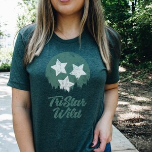 Tristar Wild Shirt Tennessee Tristar Tee Tennessee Stat Map Shirt with Tennessee Flag Graphic Tee Tennessee Apparel for Men Gift Shirt