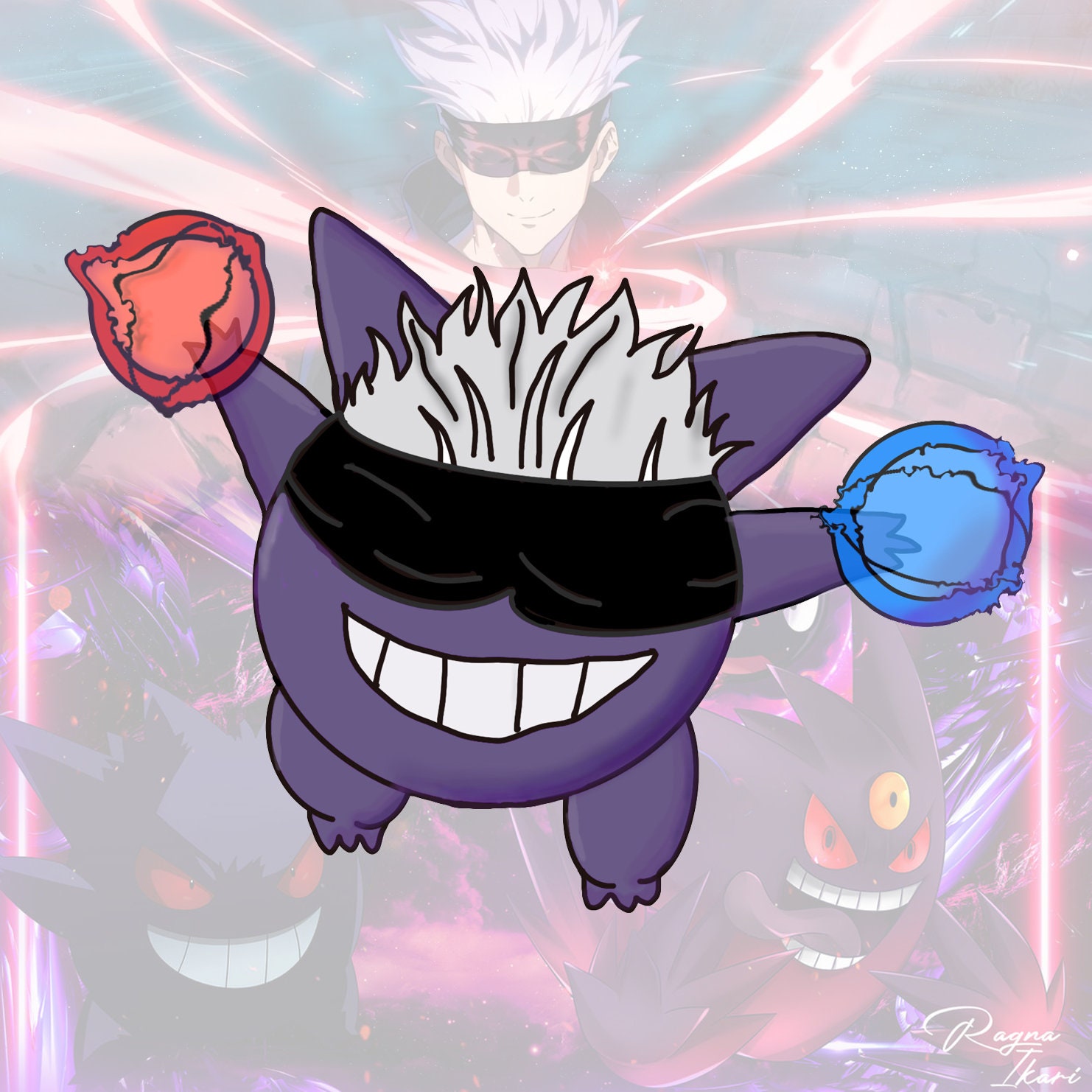 gojo pokemon card x Poke – Draw4Fans Jujutsu kaisen x Pokemon /