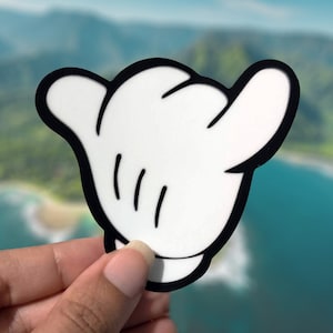 Disney Mickey Mouse Shaka Hang Loose Sticker