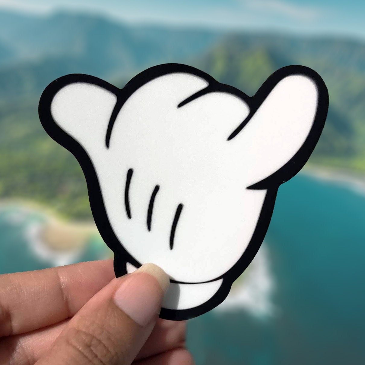 Disney Mickey Mouse Shaka Hang Loose Sticker - Etsy