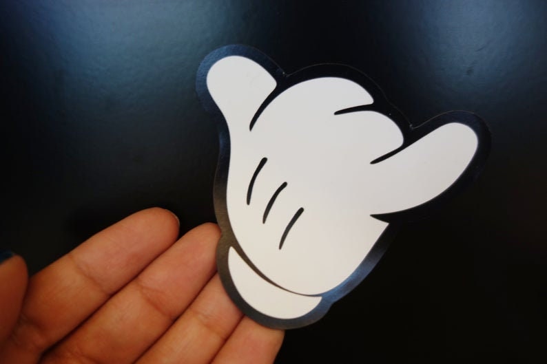アロハブロッサム　MICKEY MOUSE HAND SIGN MICKEY MOUSE HAND SIGN Collaboration with Name. BLACK