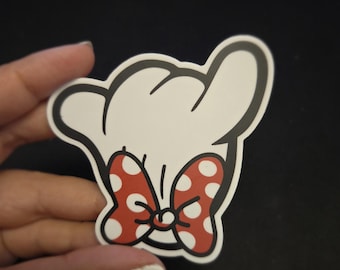 Minnie Mouse Shaka Aloha Sticker