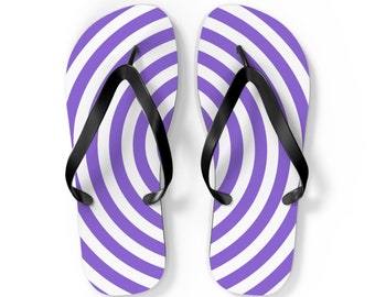 Purple Swirl Flip Flops