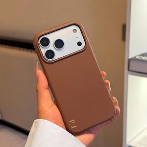 Personalised Magsafe Magnetic Leather iPhone Case for iPhone 18 17 16 15 14 13 Pro Max, Initial Custom Monogram Phone Case Cover