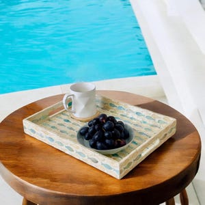 Mother of pearl inlay tray - table decor