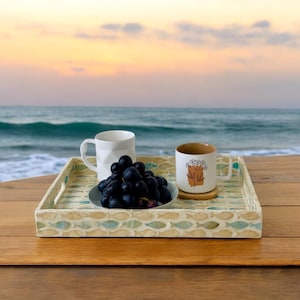 Mother of pearl inlay tray - Decorative Coffee table tray