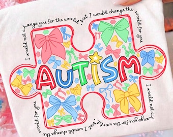 Autism Puzzle Png, Autism Png, Autism Coquette Bow Png, Autism Awareness Png, Autism Mom Png, Autism Mama Png