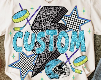 Custom Hockey Png, Hockey Png, Personalized Hockey Team Png, Hockey Mom Png, Hockey Game Day Png, Ice Hockey Season Png, Sports Custom Png