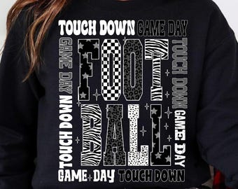 Football Game Day Png, Football Png, Football Mama Png, Game Day Png, Football Season Png, Football Team Png, Checkered Football Png Design