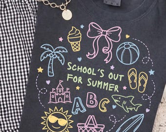 School's Out for Summer Png, Last Day of School Png, Summer Png, Summer Vacation Png, Summer Break Png, Beach Png, End of School Png