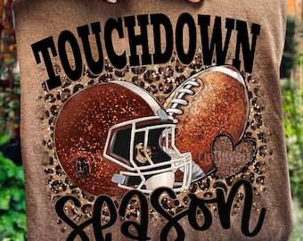 Touchdown Season Png, Football Png, Football Game Day Png, Football Mama Png, Game Day Png, Fall Football Png, Leopard Football Helmet Png