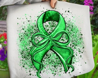 Green Ribbon Png, Mental Health Png, Green Awareness Png, Splatter Ribbon Png, Kidney Cancer Png, Cerebral Palsy Png, Mental Awareness Png