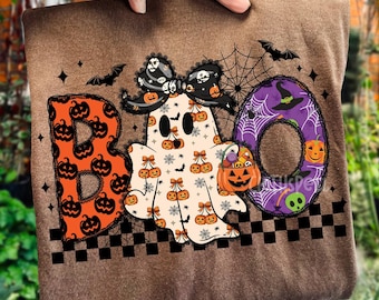 Halloween Boo Png, Halloween Png, Ghost Png, Boo Halloween Bow Png, Boo Png, Halloween Ghost Png, Spooky Season Png, Halloween Sublimation