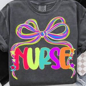 Nurse Png, Preppy Nurse Coquette Bow Png, Neon Nurse Png, Nurse Life Png, Nurse Sublimation Png, Nursing Png, Medical Png, Healthcare Png