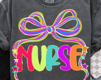 Enfermera PNG, Enfermera Preppy con Lazo Coqueto PNG, Enfermera Neón PNG, Vida de Enfermera PNG, Sublimación de Enfermera PNG, Enfermería PNG, Médico PNG, Salud PNG