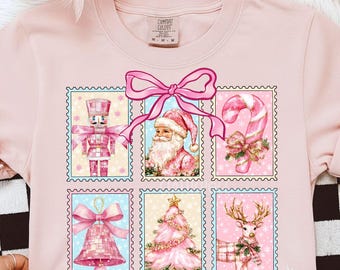 Santa Stamps Png, Pink Christmas Png, Christmas Png, Christmas Stamps Png, Santa Png, Christmas Tree Png, Candy Cane Png, Nutcracker Png