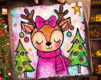 Reindeer Christmas Png, Reindeer Png, Christmas Png, Santa Reindeer Png, Reindeer Sublimation, Christmas Tree Png, Xmas Png, Christmas Deer