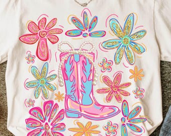 Western Cowgirl Boots Png, Cowgirl Png, Floral Cowgirl Smalltown Girl Png, Howdy Cowgirl Png, Western Floral Mama Png, Coastal Cowgirl Png