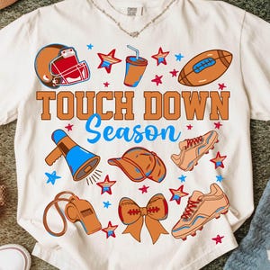 Touchdown Season Png, Football Png, Football Game Day Png, Sport Png, Football Mama Png, Fall Football Mom, Football Coquette Bow Design