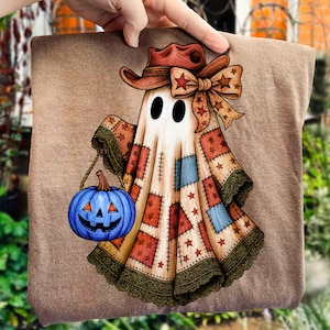 PNG de Halloween no Velho Oeste, PNG de Halloween de Cowgirl, PNG de Halloween, PNG de Patchwork de Fantasma do Velho Oeste, PNG de "Howdy!", Laço de Renda Fantasma Assustador, PNG de Abóbora de Outono