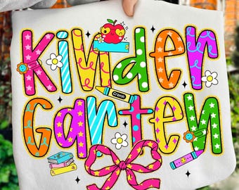 Kindergarten Png, Back to School Png, Preppy Back to School Kindergarten Png, Kindergarten Teacher Png, Preppy Kindergarten Png, School Png