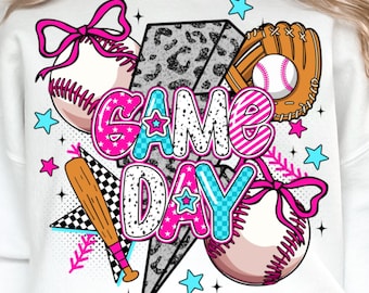 Baseball Game Day Png, Baseball Mama Png, Baseball Coquette Bow Png, Retro Checkered Baseball Png, Baseball Mom Png Sublimation