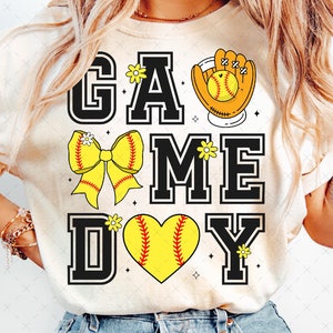 Softball Png, Softball Game Day Png, Softball Mama Png, Softball Mom Png Sublimation, Coquette Softball Png Shirt Design, Softball Game Day