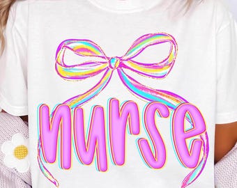 Nurse Png, Nurse Coquette Bow Png, Nurse Life Png, Nurse Sublimation Png, Nursing Png, Medical Png, Nurse Bow Png, Healthcare Png