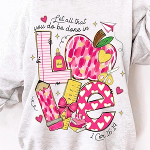 Teacher Png, Teacher Shirt Png, Love Teacher Png, School Png, Valentine Png, Valentine Shirt Png,  Love Png, School Pencil Png, Teacher Gift