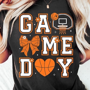 Basketball Png, Basketball Game Day Png, Basketball Mama Png, Basketball Mom Png Sublimation, Coquette Basketball Png Shirt Design, Game Day