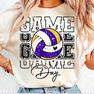 Volleyball Png, Volleyball Game Day Png, Volleyball Mom Png, Volleyball Mama Png Sublimation, Retro Volleyball Glitter Png Shirt Design