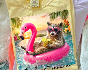 Feral Girl Summer Png, Summer Png, Raccoon Png, Beach Png, Summer Vibes Png, Tropical Png, Summer Girl Png, Feral Png