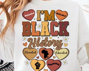 Sono un PNG di storia nera, Black History Matter PNG, Melanato, motivato, elevato, istruito PNG, Afroamericano PNG, Mese della storia nera PNG