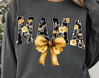 Floral Mama Coquette Png, Mama Bow Png, Mama Coquette Bow Png, Mom Png, Mama Sunflower Png, Girl Coquette Chinoiserie Floral Grandmillennial