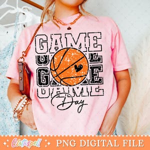 Basketball Png, Basketball Game Day Png, Basketball Mom Png, Basketball Mama Png Sublimation, Retro Basketball Glitter Png Shirt Design.