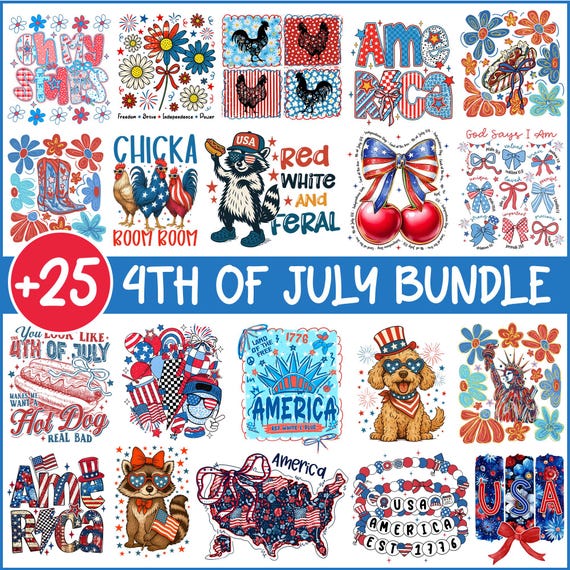 4th of July Png, 4th of July Bundle, USA Png, America Png, Patriotic Png, Memorial Day Png, Fourth of July Png, Independence Day Png