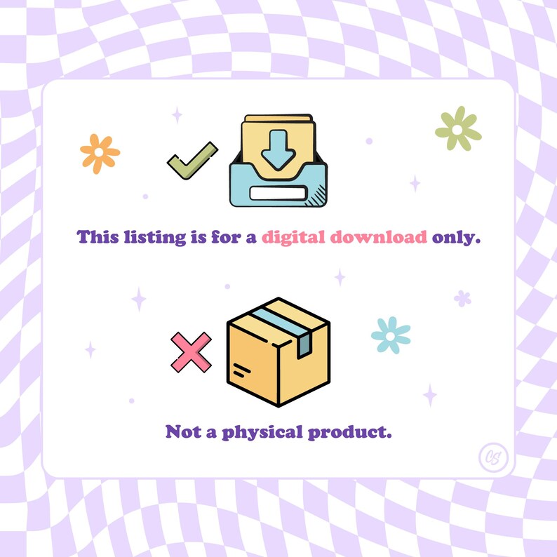 Puede incluir: Un icono de descarga digital con una marca de verificaci&oacute;n y una casilla con una X. El texto dice "Esta lista es para una descarga digital solamente. No es un producto f&iacute;sico."