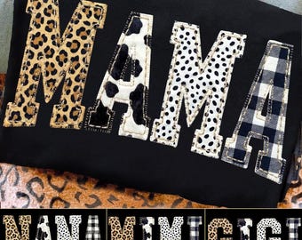 Checkered Mama Png, Mama Png, Mothers Day Png, Mimi Png, Gigi Png, Nana Png, Motherhood Png, Mom Png Designs, Leopard Mama Png