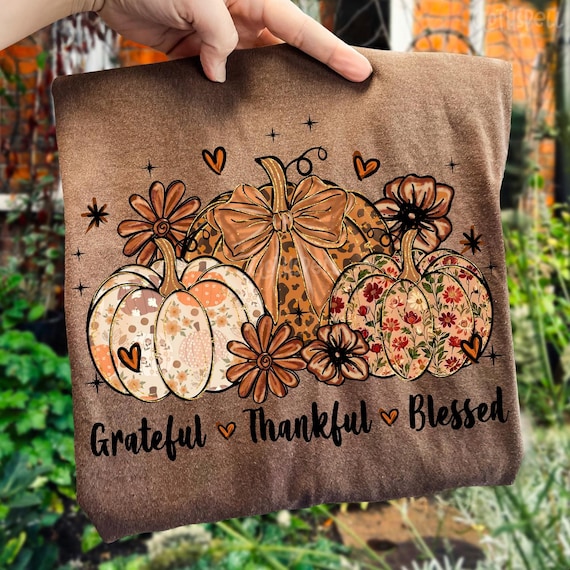 Thankful Png, Thanksgiving Png, Grateful Thankful Blessed Png, Pumpkin Png, Fall Png, Christian Thanksgiving Png, Turkey Thanksgiving Png