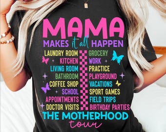 Mother's Day Png, Mama Png, Mama Tour Png, Motherhood Png, the Motherhood Tour Png, Mama Shirt Design, Retro Mom Png, Gift for Mom Png